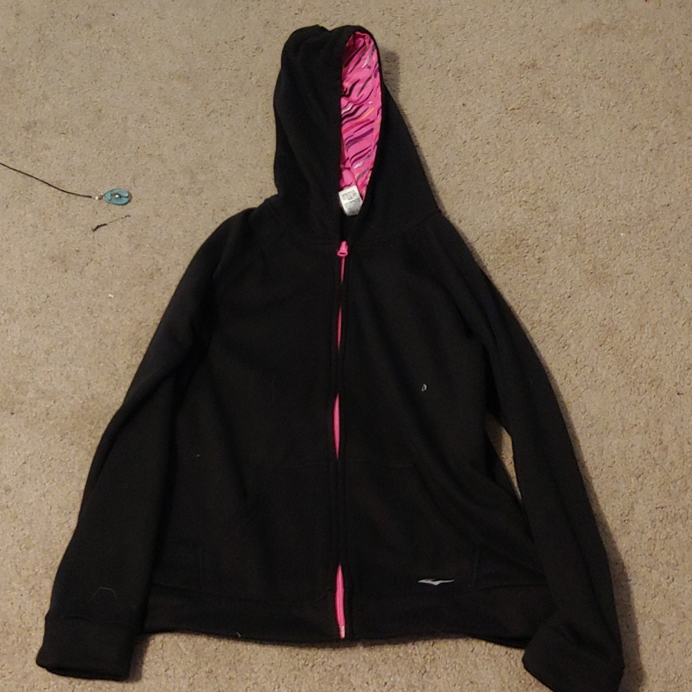Girls Zip up black hoddie